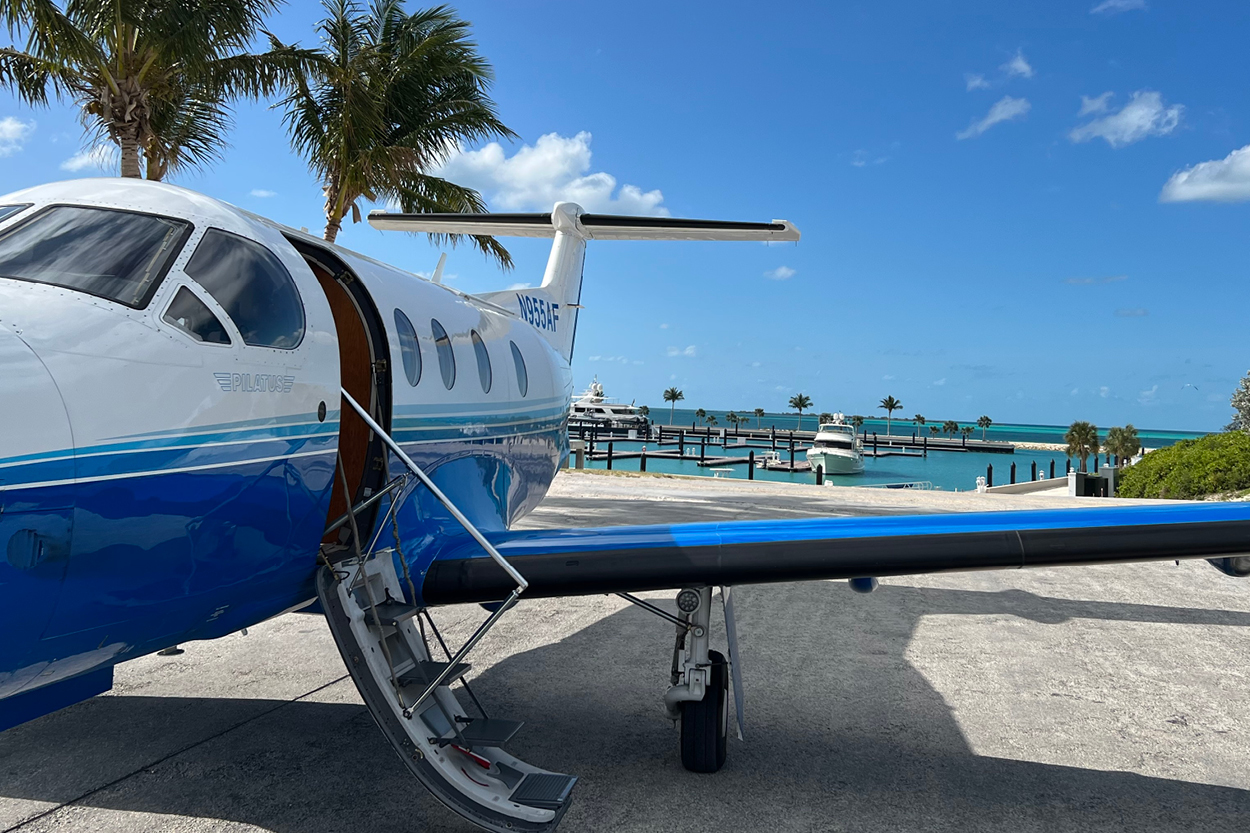 private flight to remote location